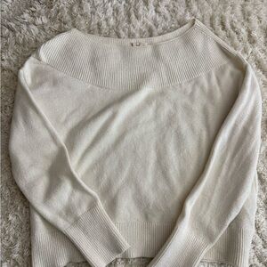Anthropologie Cream Crew Neck Sweater